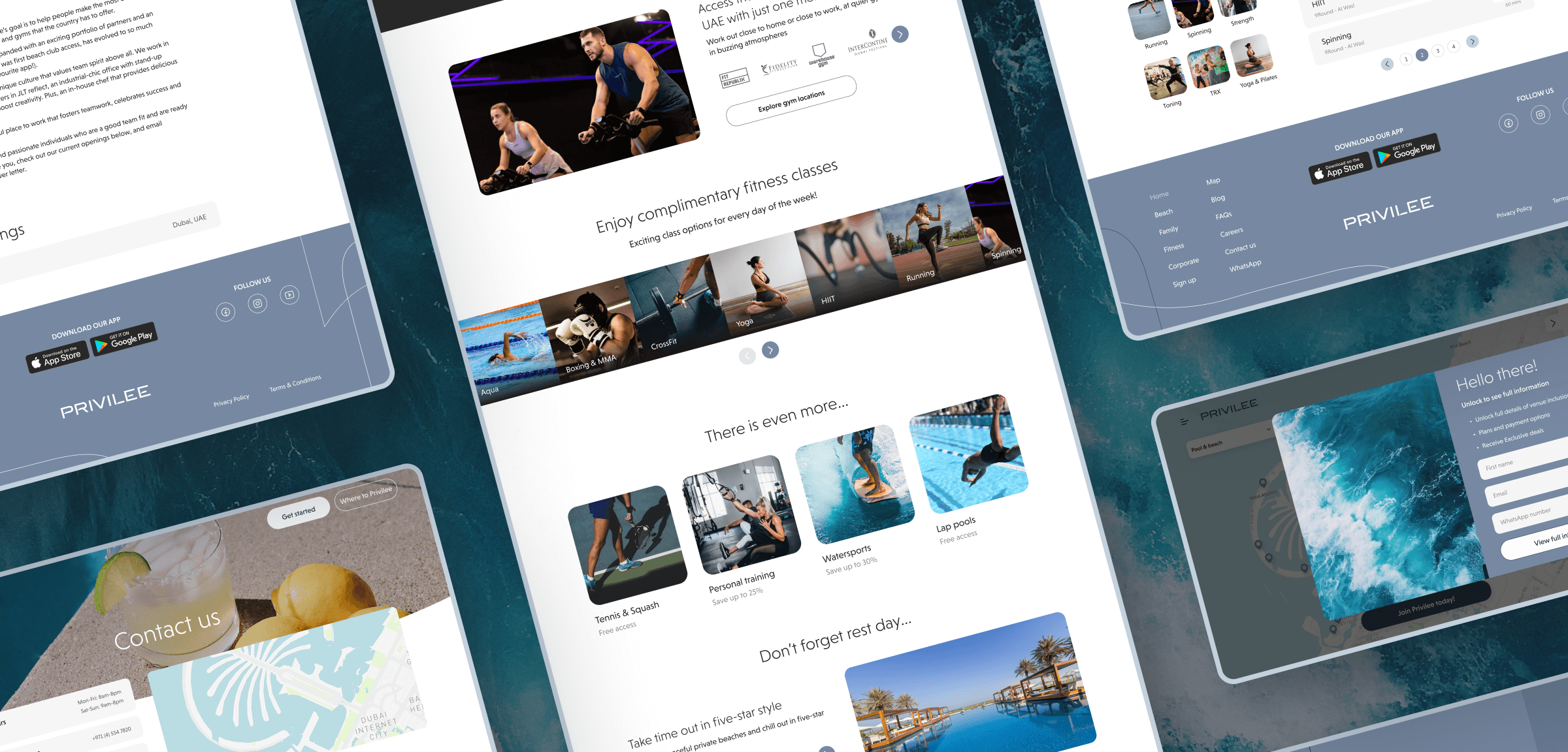 Privilee website homepage showcasing redesigned UX/UI for lifestyle membership platform